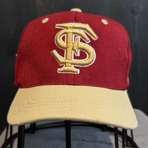 Zephyr Maroon and Cream Cap with Embroidered Logo